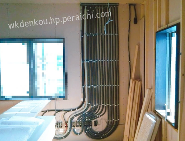 ＷＫ電気工事：スピーカー・HDMI・LAN配管、オーディオ専用コンセント配線